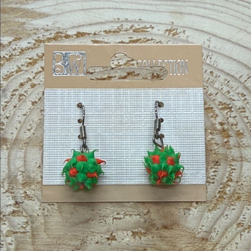 Green and Red Bacteria Earrings